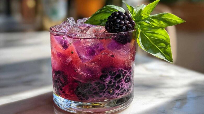 Blackberry Basil Gin Smash