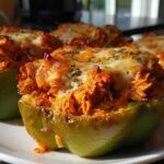 Buffalo Chicken Stuffed Peppers