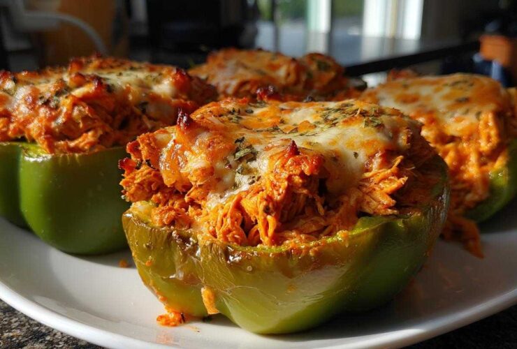 Buffalo Chicken Stuffed Peppers