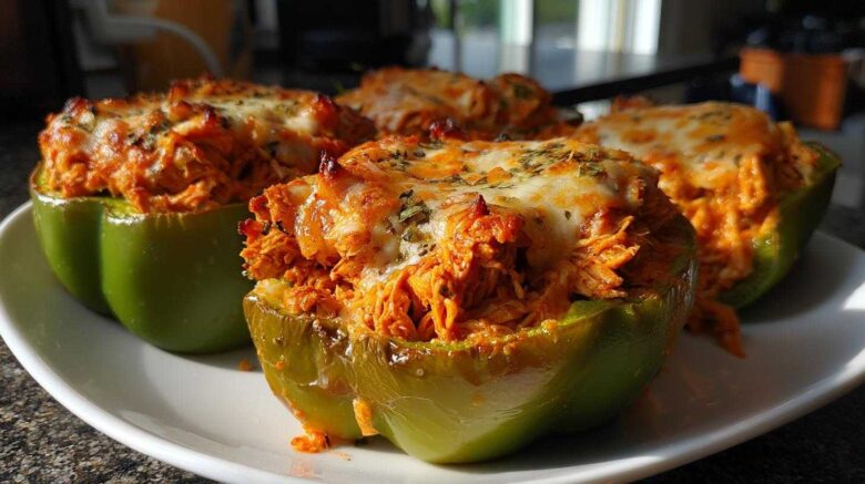 Buffalo Chicken Stuffed Peppers