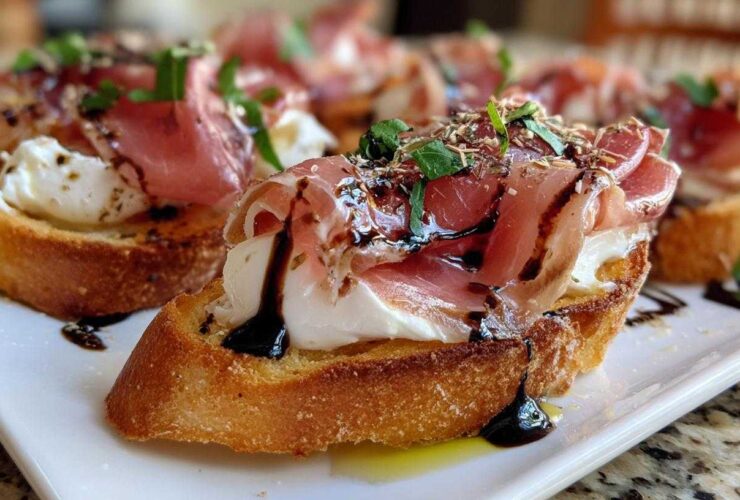 Burrata & Prosciutto Crostini