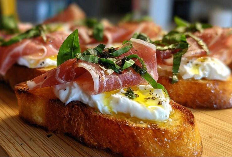 Burrata & Prosciutto Crostini