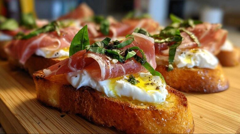 Burrata & Prosciutto Crostini
