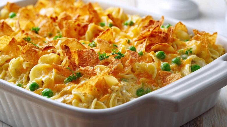 Classic tuna noodle casserole