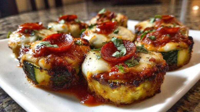 Keto Zucchini Pizza Bites