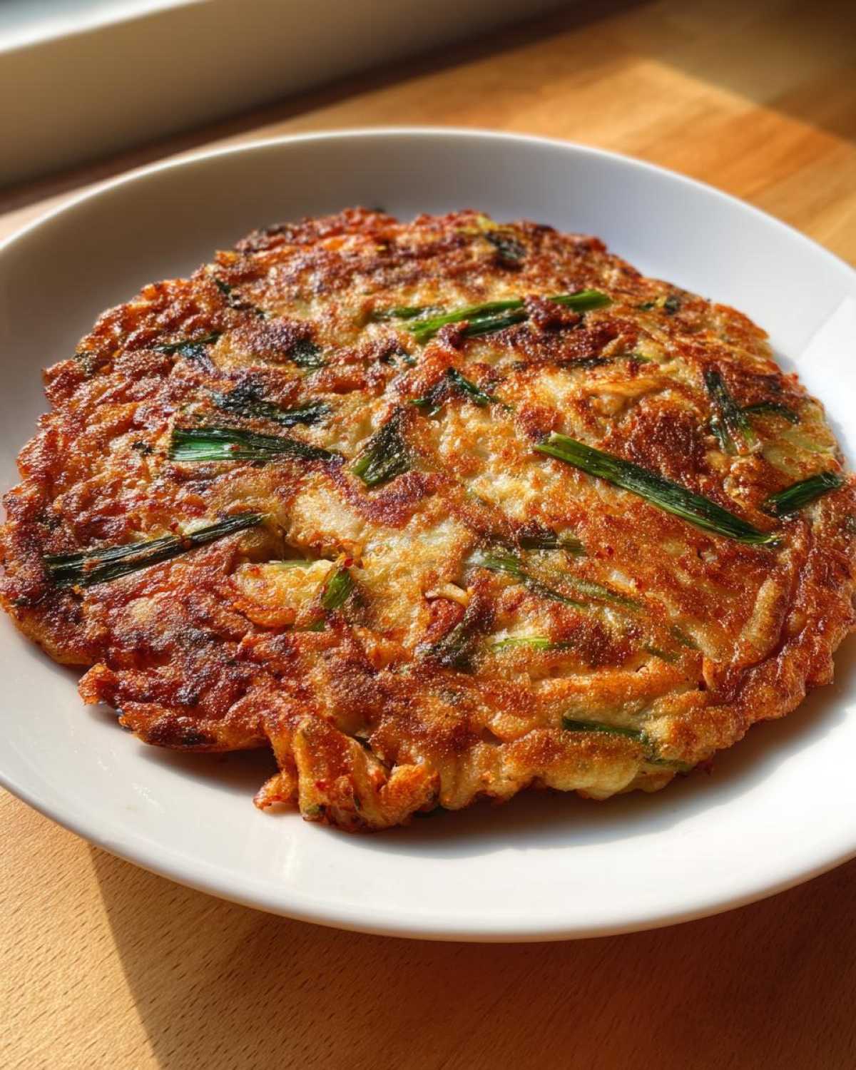 Korean Kimchi Pancakes (Pajeon) - detail 2
