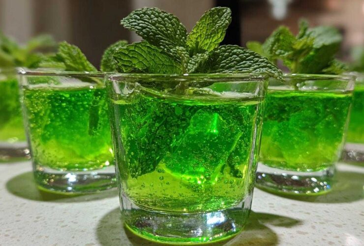 Mint Julep Jello Shots