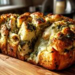 Pesto Chicken Stuffed Bread