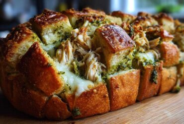 Pesto Chicken Stuffed Bread