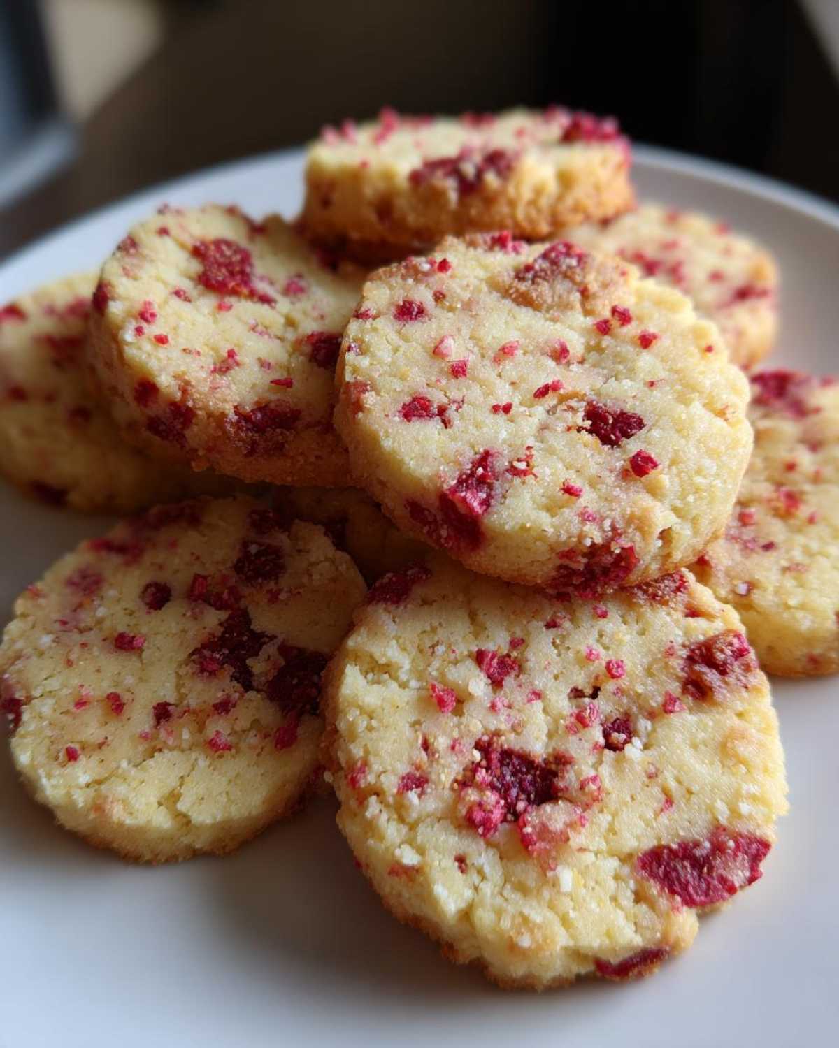 Raspberry Rosewater Shortbread - detail 1