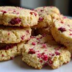 Raspberry Rosewater Shortbread