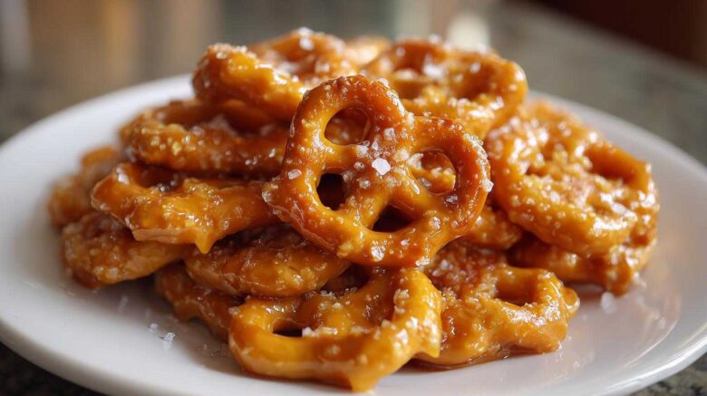Salted Caramel Pretzel Bites