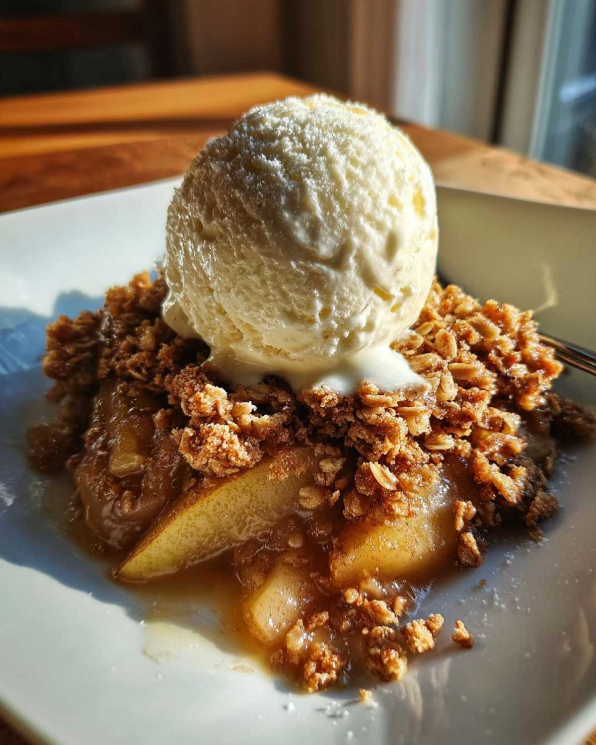 Spiced Pear Crisp - detail 1