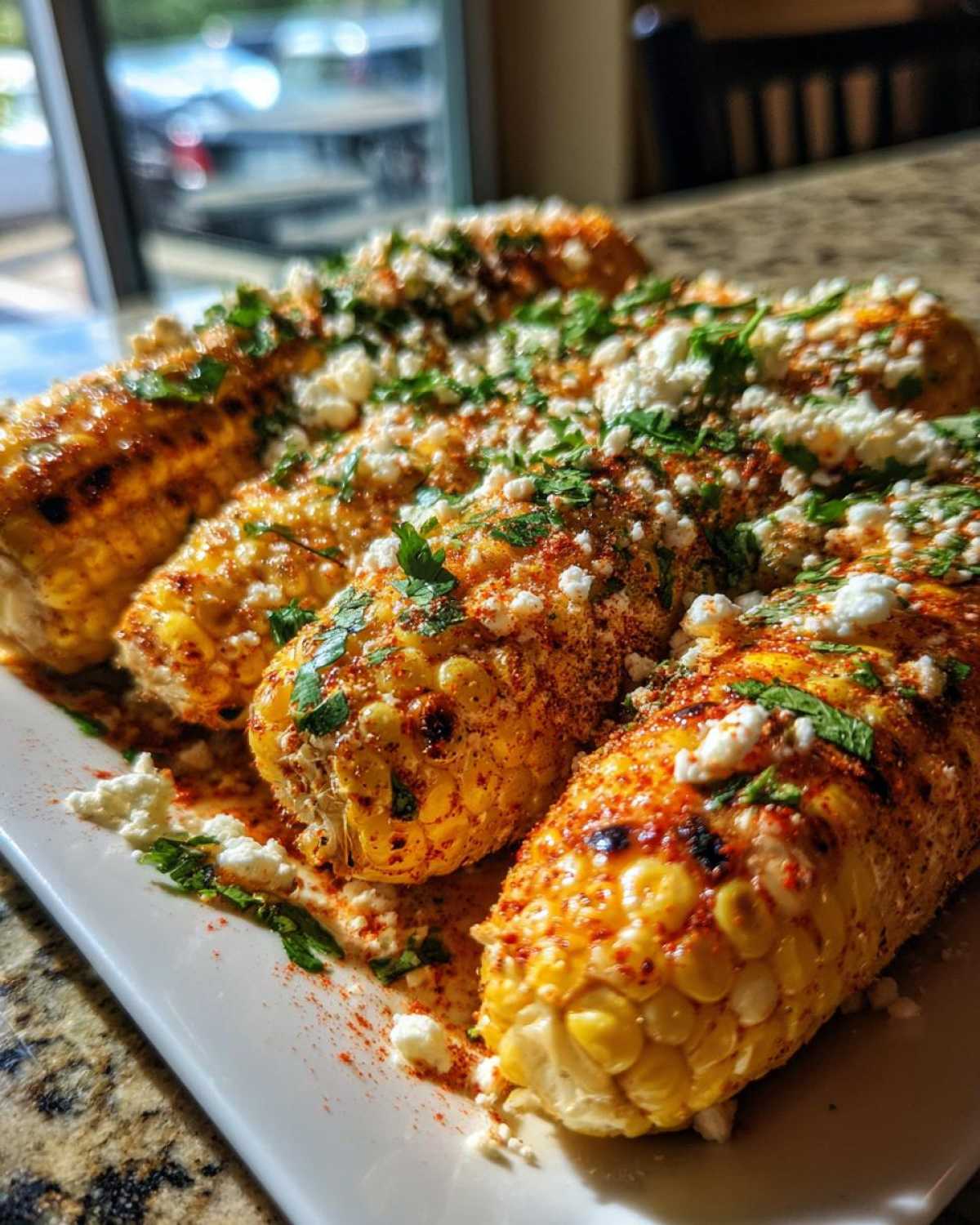 Spicy Mexican street corn - detail 1