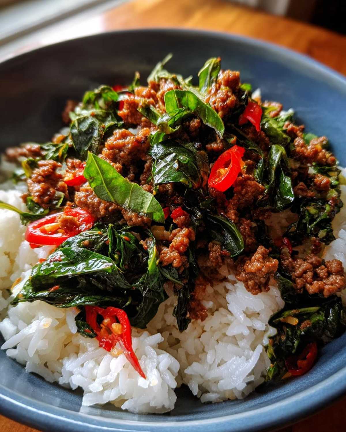 Spicy Thai Basil Beef (Pad Kra Pao) - detail 1