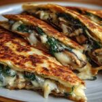 Spinach Mushroom Quesadilla
