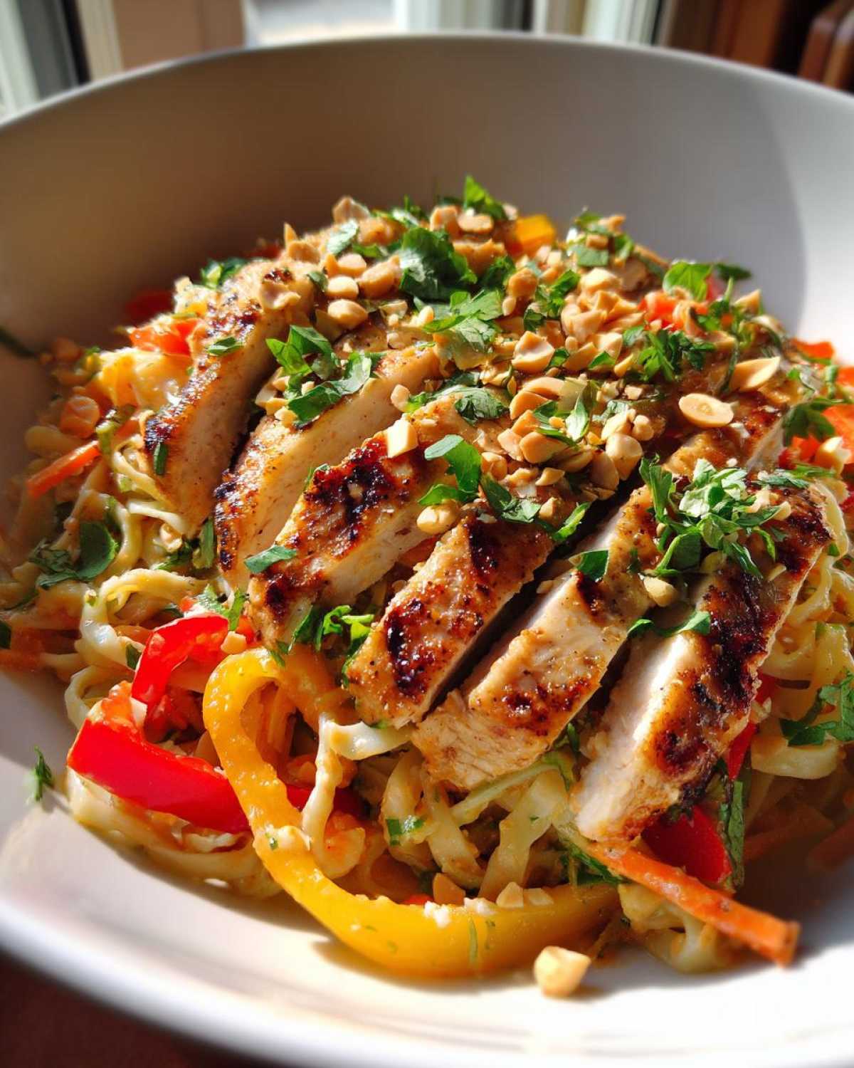Thai Peanut Chicken Noodle Salad - detail 2