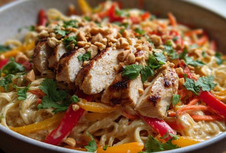 Thai Peanut Chicken Noodle Salad