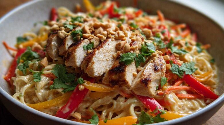Thai Peanut Chicken Noodle Salad