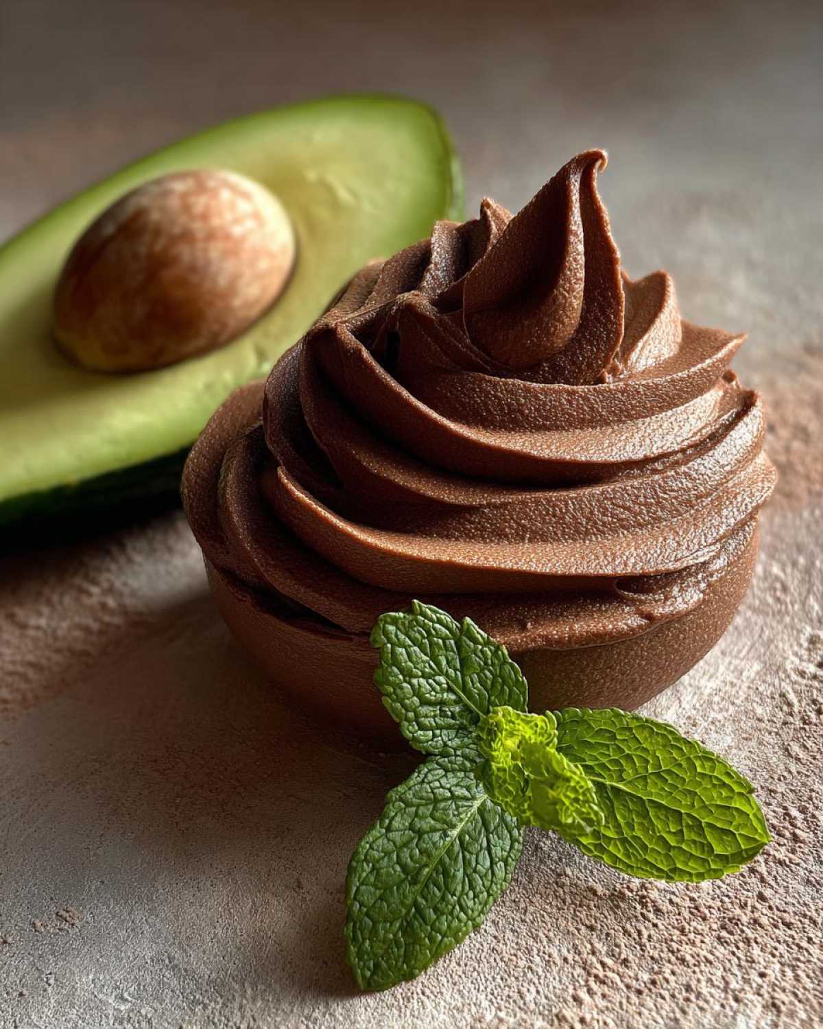 Vegan Chocolate Avocado Mousse - detail 2