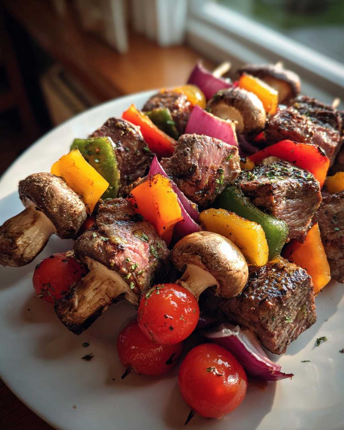 Grilled Steak Kebabs with Veggies - detail 1