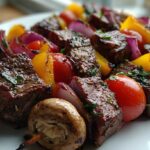 Grilled Steak Kebabs with Veggies