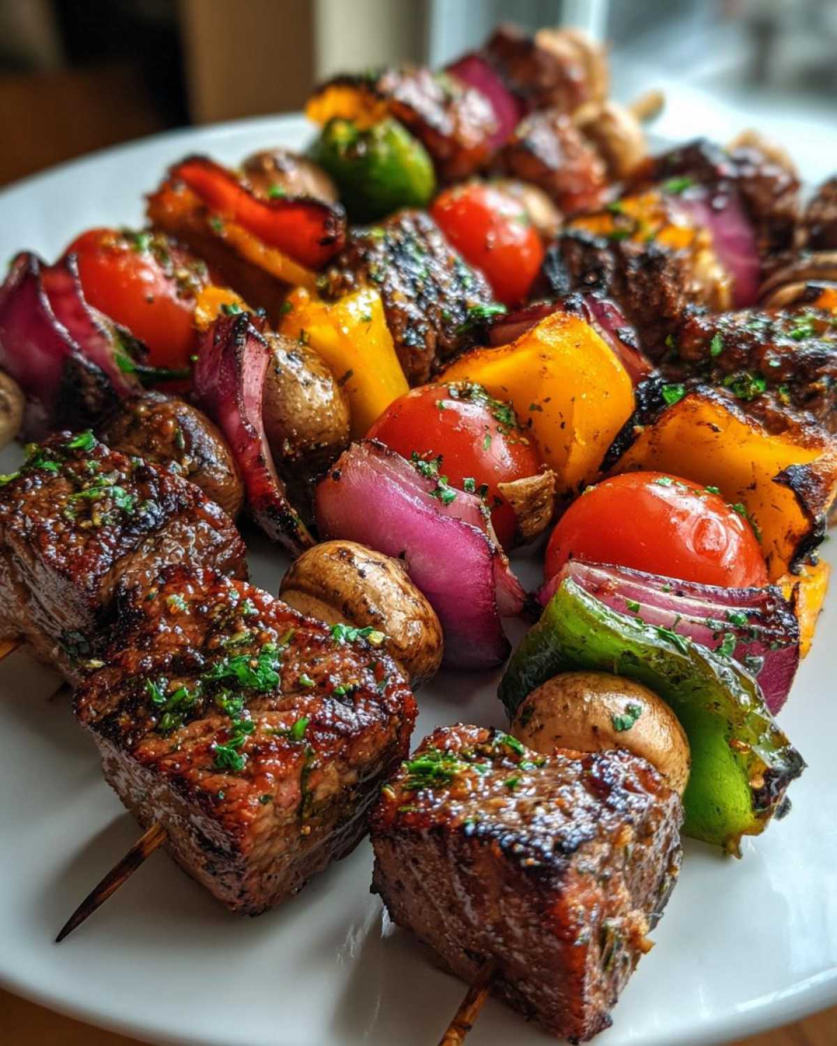 Grilled Steak Kebabs with Veggies - detail 2