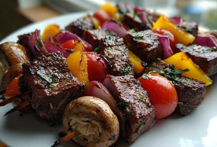Grilled Steak Kebabs with Veggies
