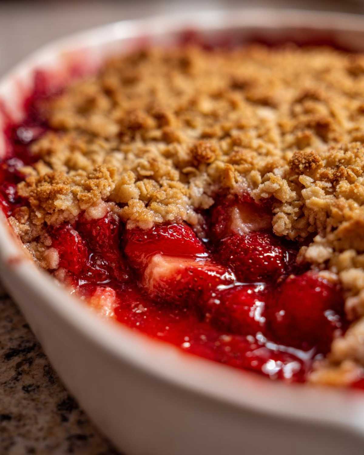 Homemade Strawberry Crumble - detail 3