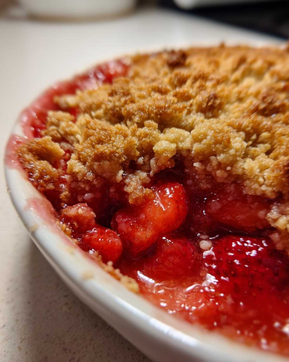 Homemade Strawberry Crumble - detail 4