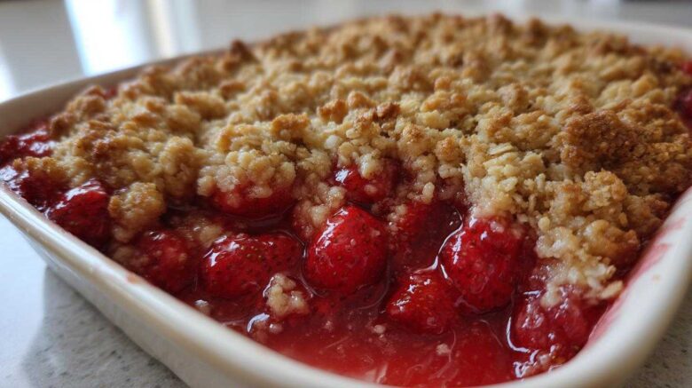 Homemade Strawberry Crumble