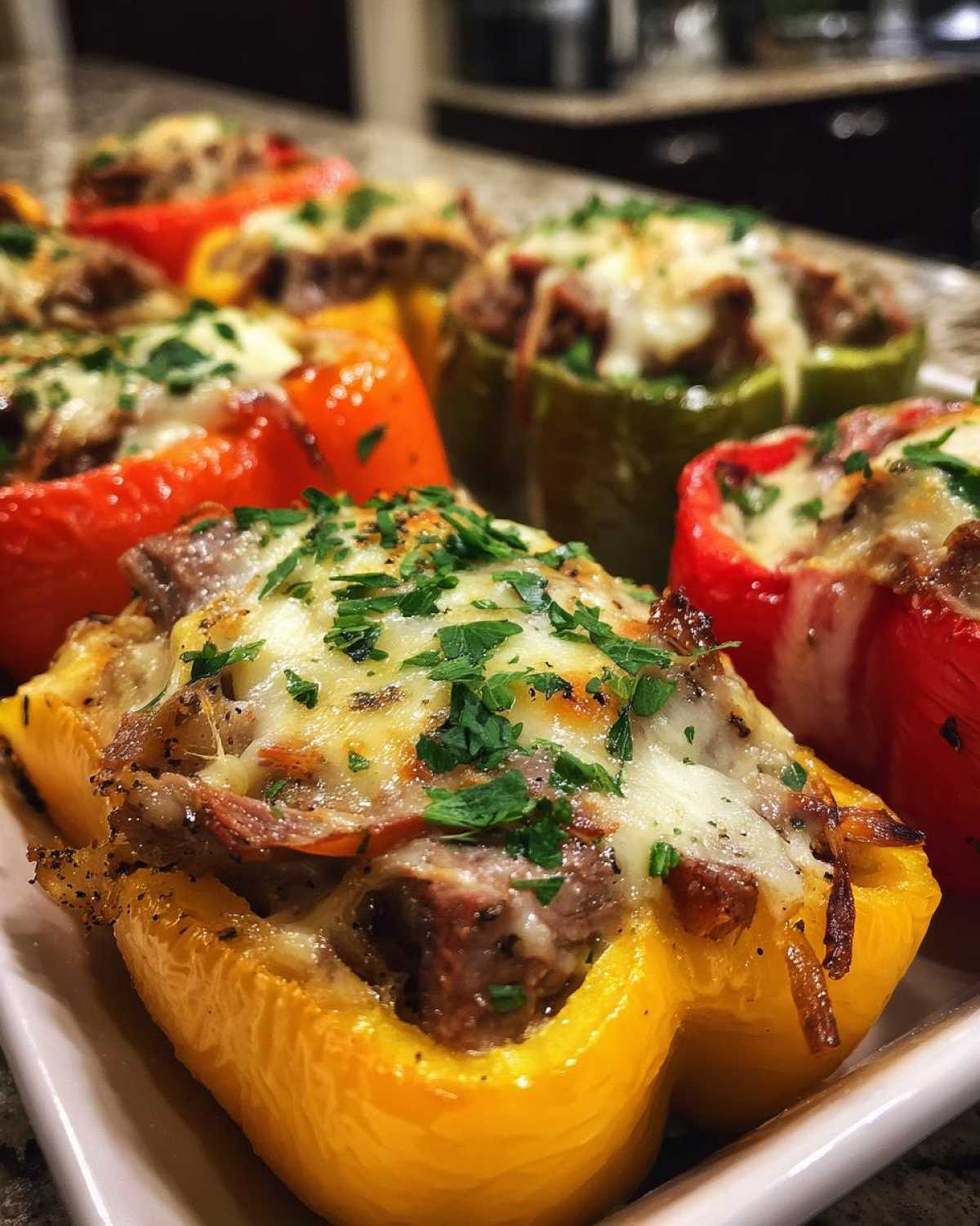 Philly Cheesesteak Stuffed Peppers - detail 1