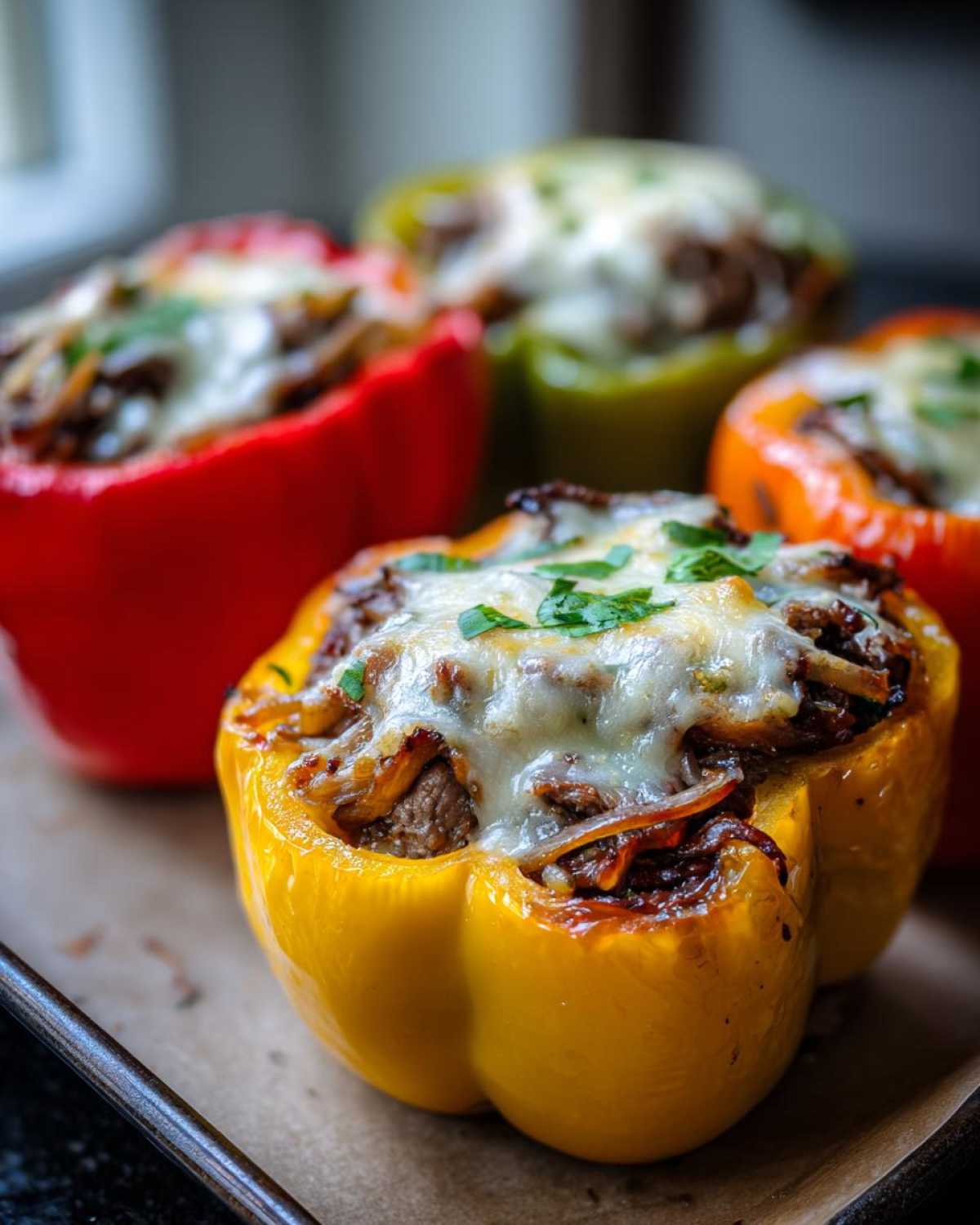 Philly Cheesesteak Stuffed Peppers - detail 4