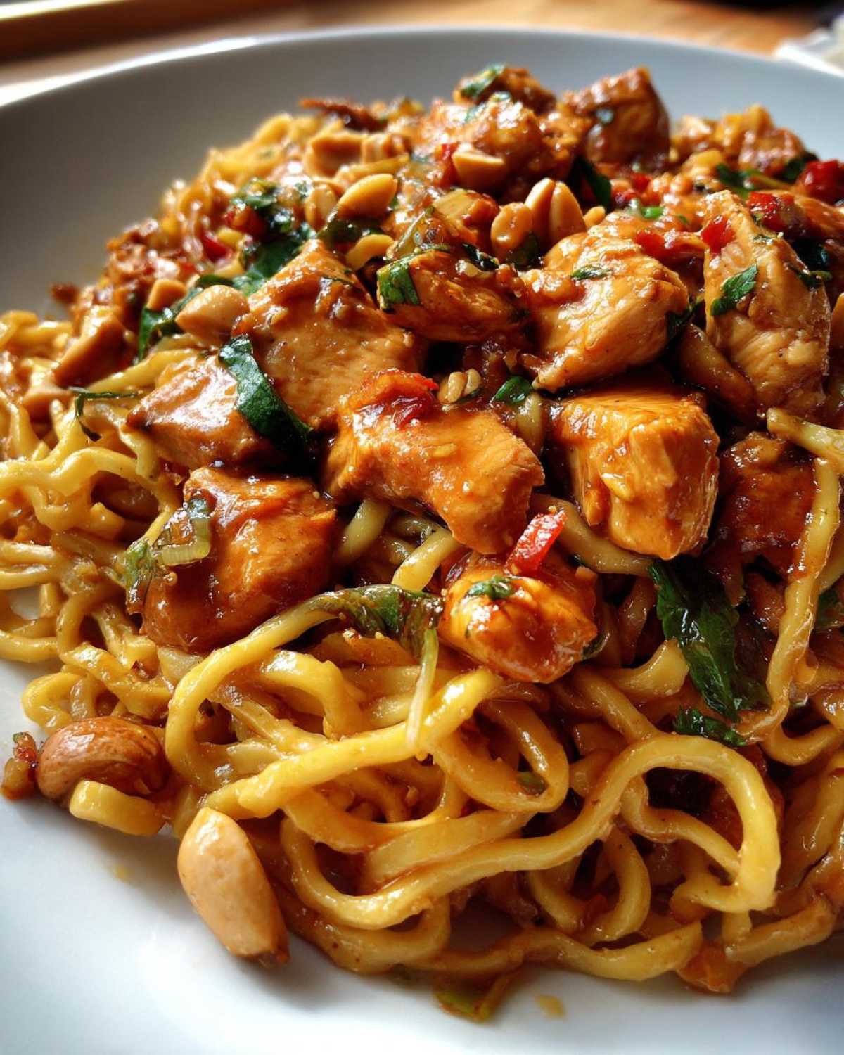 Thai Peanut Chicken Noodles - detail 2