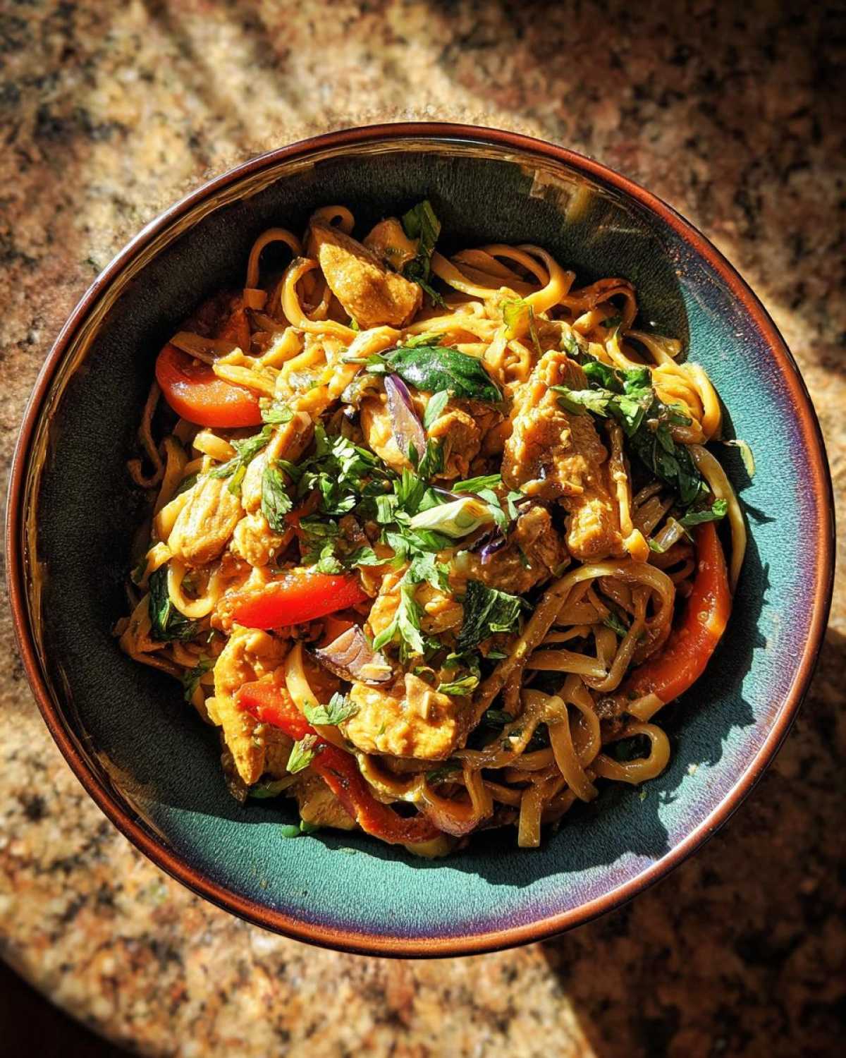 Thai Peanut Chicken Noodles - detail 4