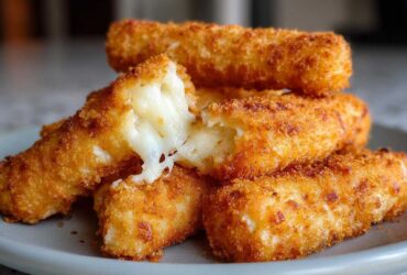 Air Fryer Mozzarella Sticks (No Oil, Super Crispy)
