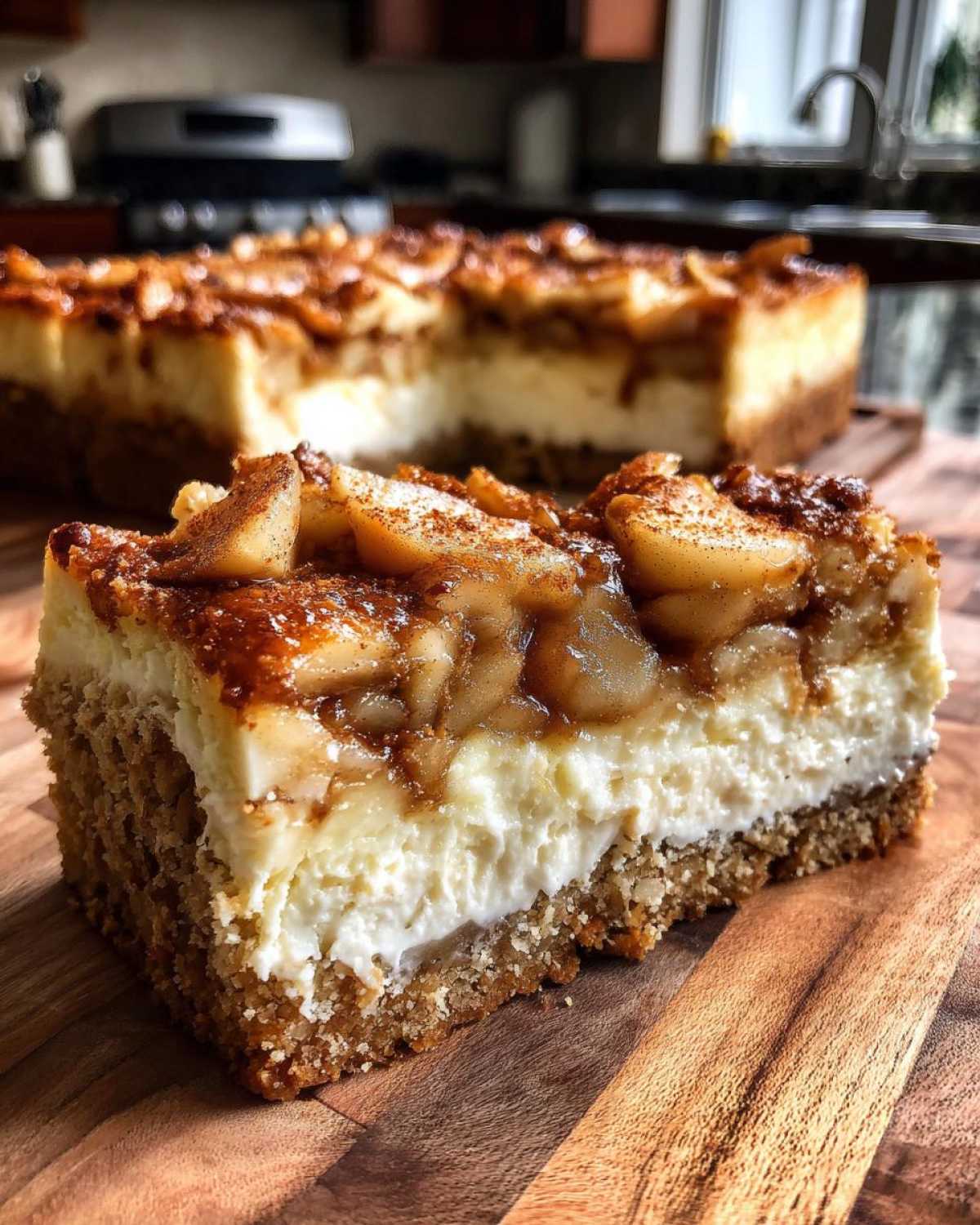Apple Pie Cheesecake Bars (Two Desserts in One) - detail 2