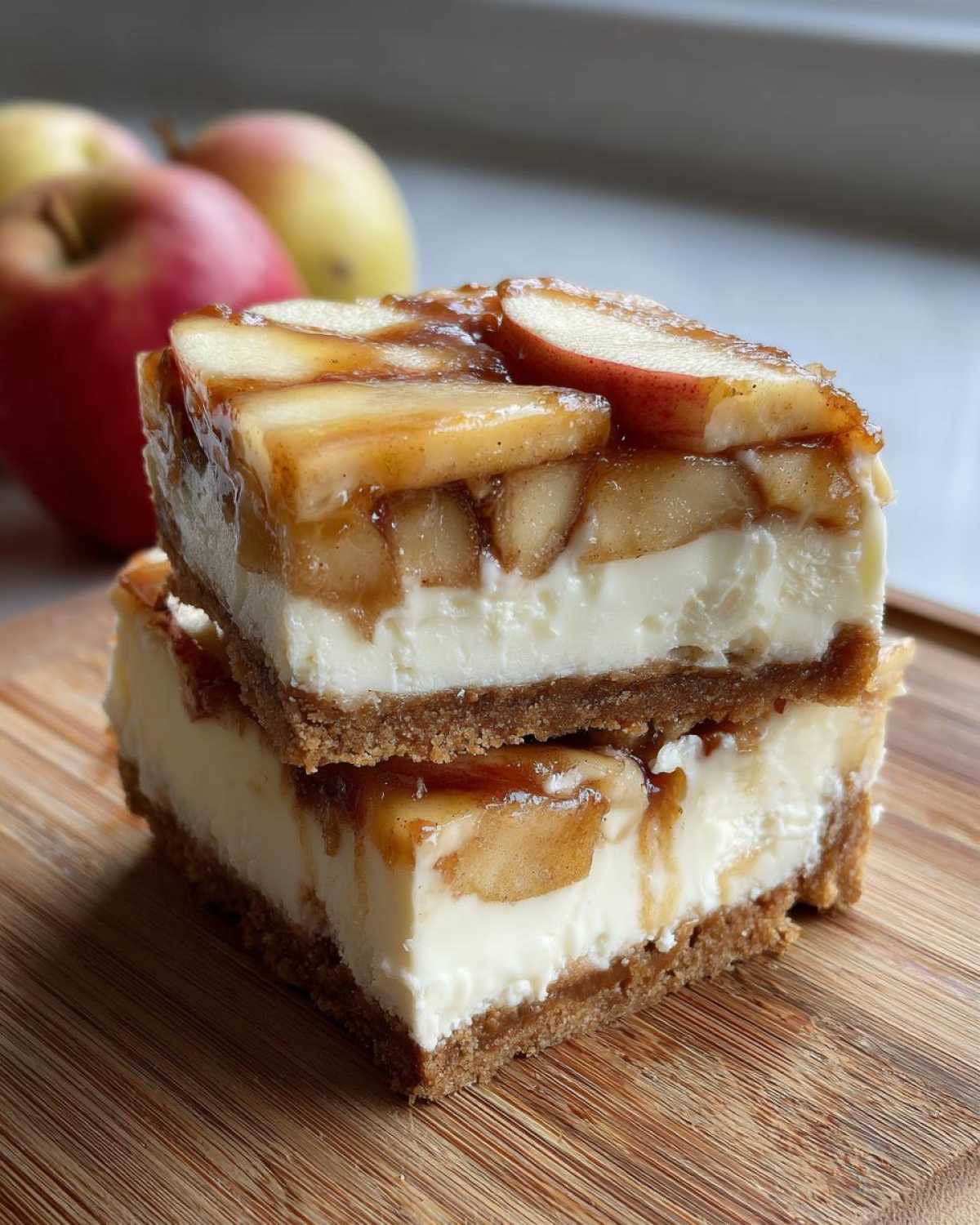 Apple Pie Cheesecake Bars (Two Desserts in One) - detail 3