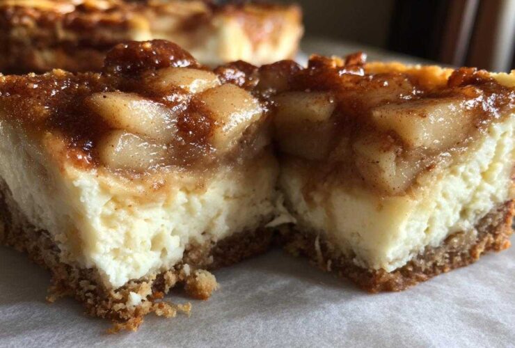 Apple Pie Cheesecake Bars (Two Desserts in One)