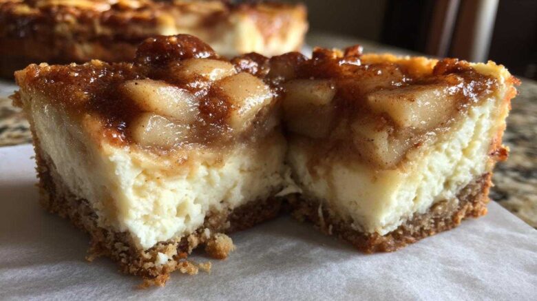 Apple Pie Cheesecake Bars (Two Desserts in One)