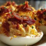 Bacon Cheddar Deviled Eggs (Upgraded Party Appetizer)