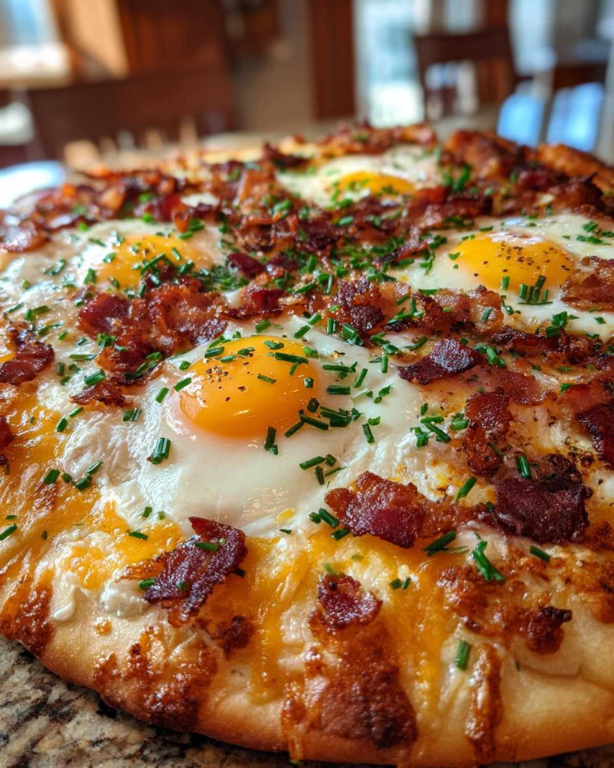 Bacon & Egg Breakfast Pizza (Fun Morning Meal) - detail 2