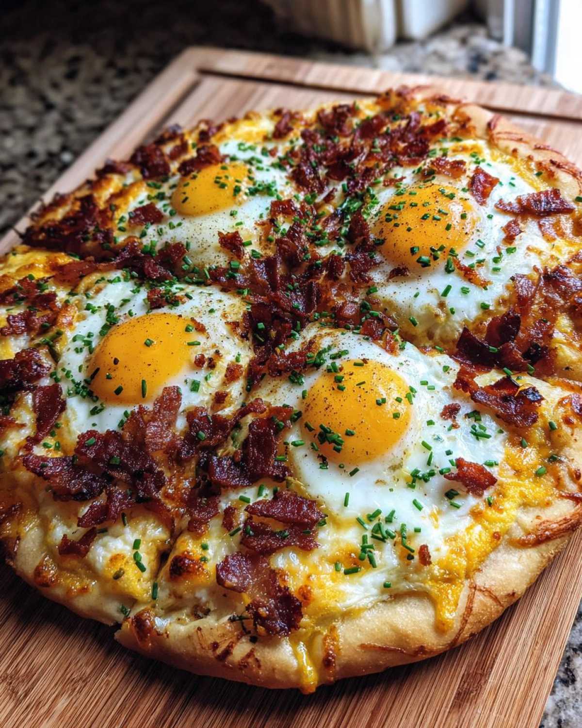 Bacon & Egg Breakfast Pizza (Fun Morning Meal) - detail 4