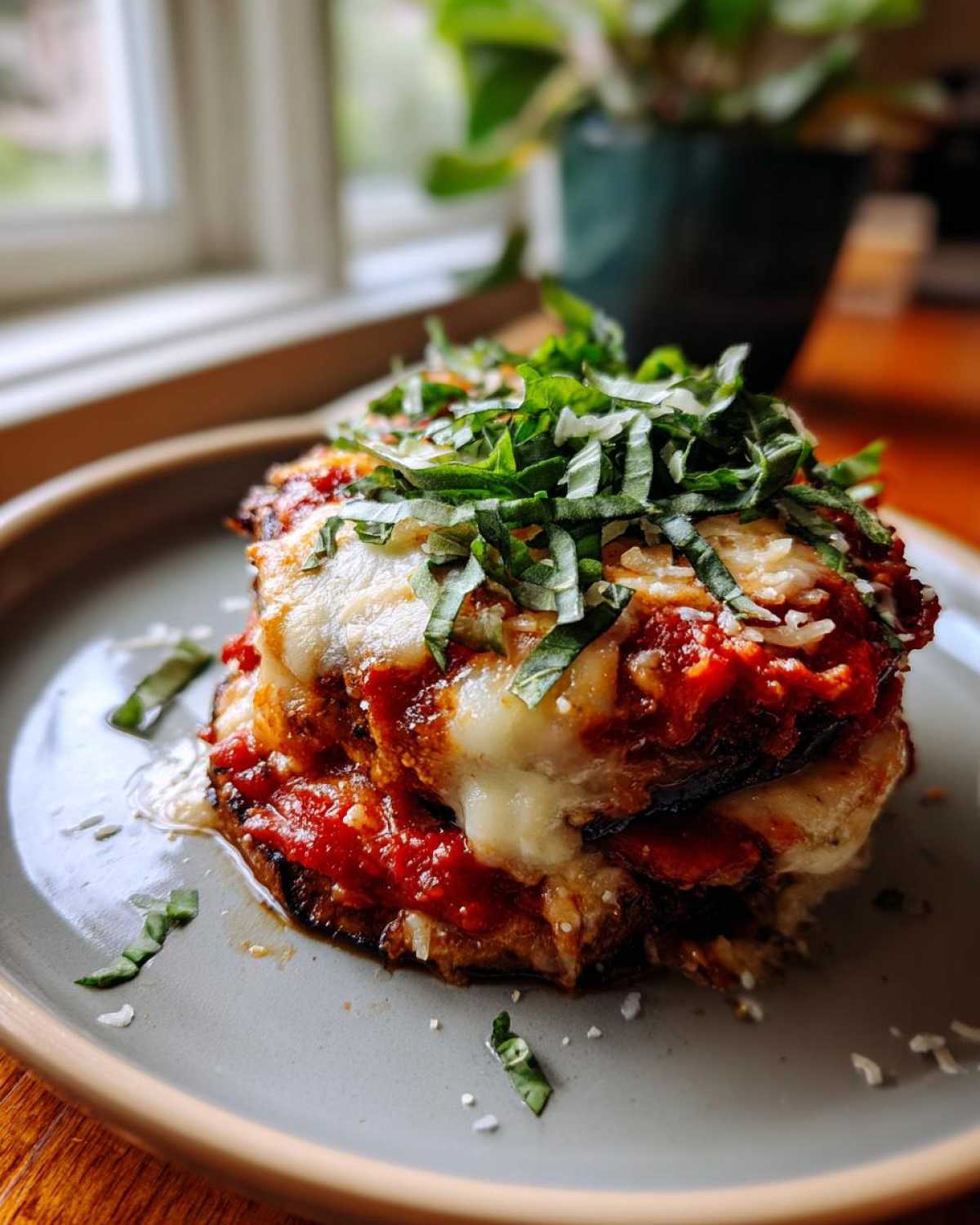 Baked Eggplant Parmesan Stacks (Meatless Italian Classic) - detail 3