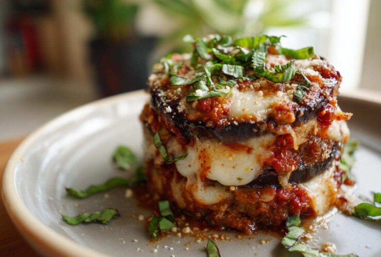 Baked Eggplant Parmesan Stacks (Meatless Italian Classic)