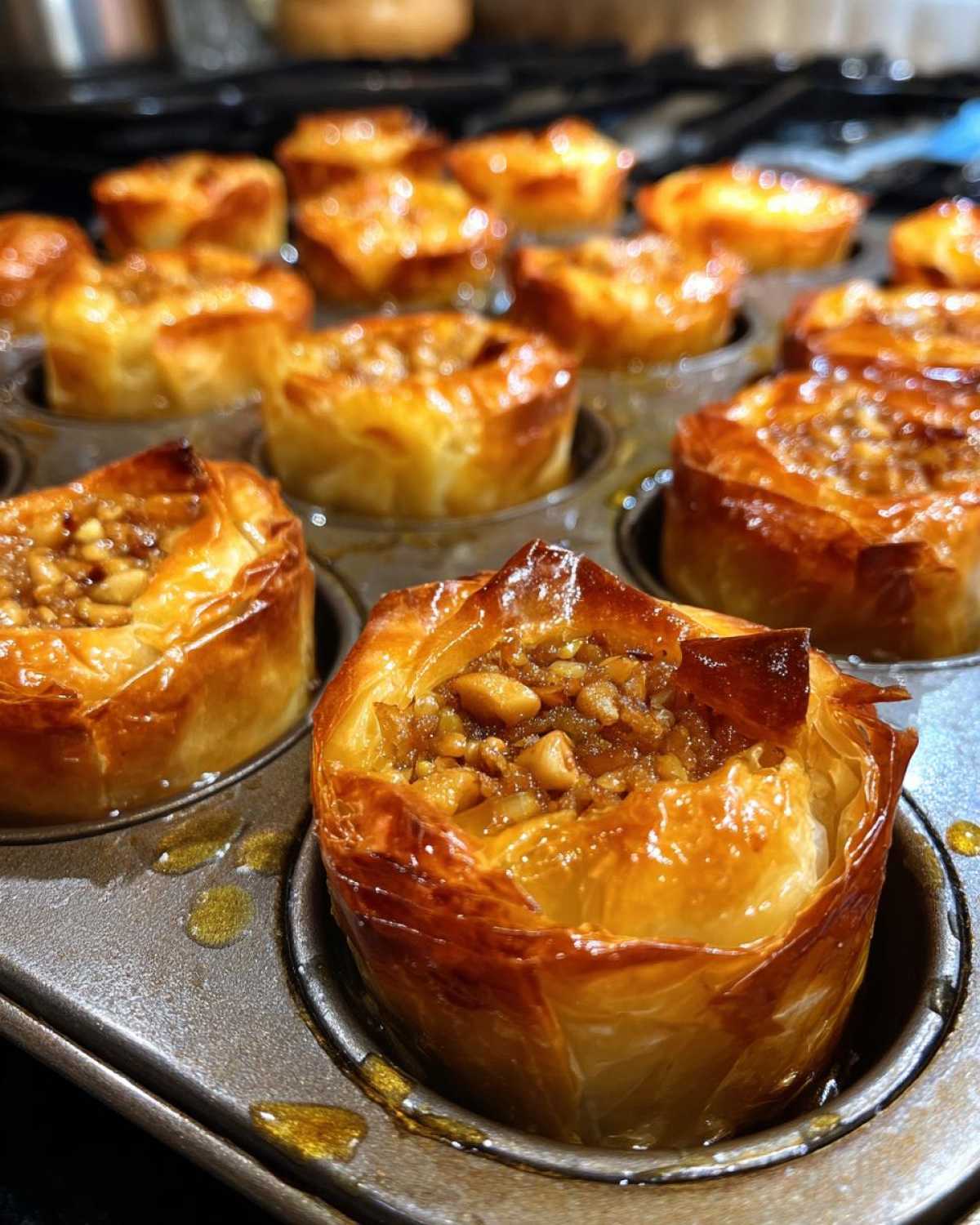 Baklava Bites (Easy Honey Nut Pastries) - detail 1