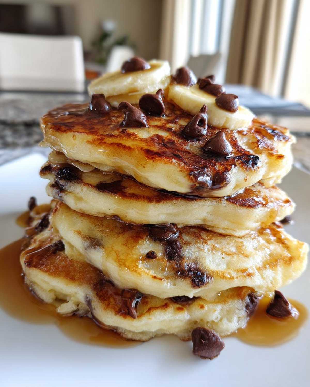 Banana Chocolate Chip Pancakes (Fluffy Weekend Treat) - detail 7