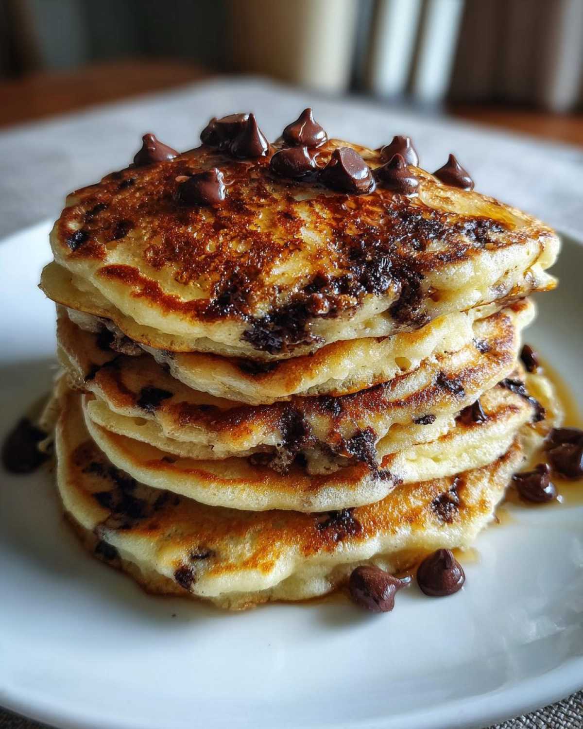 Banana Chocolate Chip Pancakes (Fluffy Weekend Treat) - detail 1