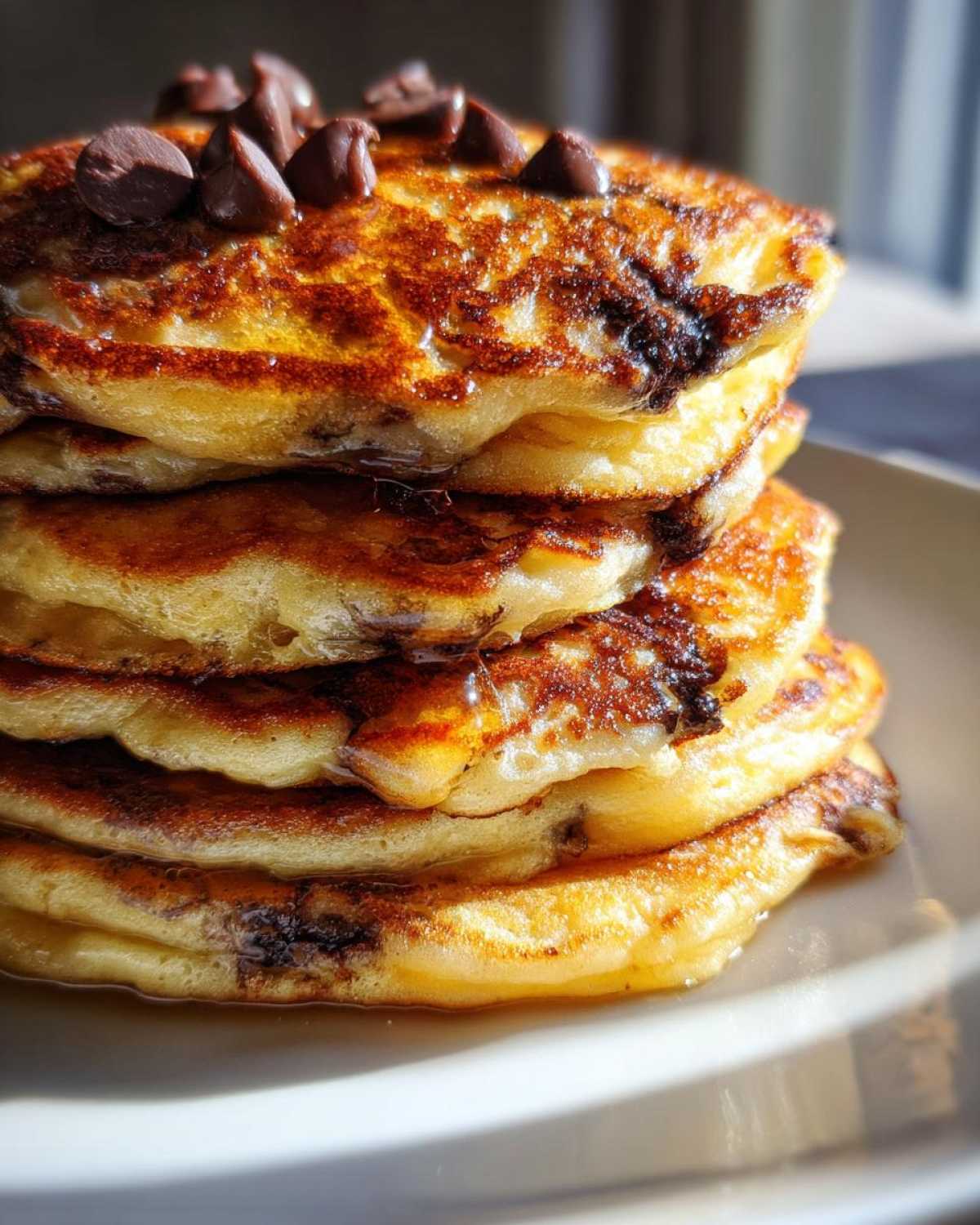 Banana Chocolate Chip Pancakes (Fluffy Weekend Treat) - detail 3