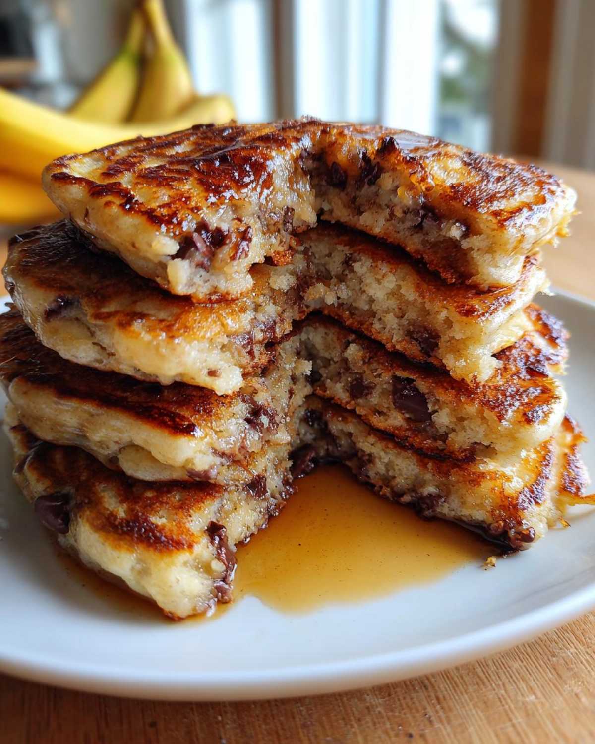 Banana Chocolate Chip Pancakes (Fluffy Weekend Treat) - detail 8